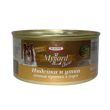 Dr Alder aposs My Lord Classic влажный корм для собак с индейкой и уткой в консервах - 325 г 3019₽