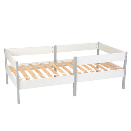Кровать детская Polini kids Simple 3435, 1658×580×884 мм, цвет белый/серый купить недорого