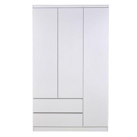Шкаф трёхсекционный Polini kids Simple 1915, с ящиками, 1203×505×2000 мм, цвет белый купить недорого
