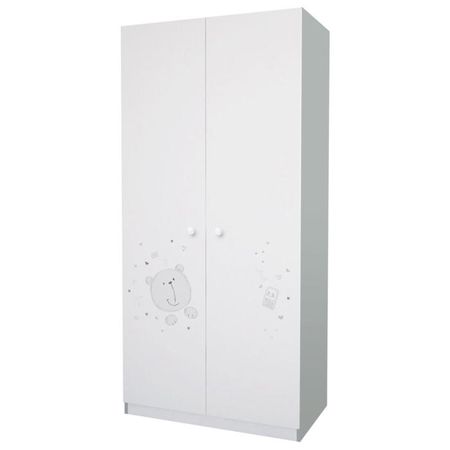 Шкаф French, двухсекционный, 190х89,8х50 см, цвет белый купить недорого