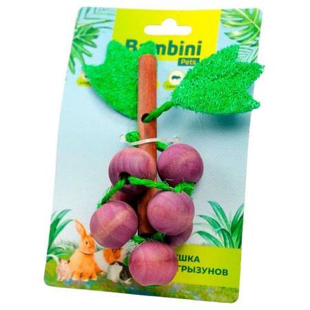 Bambini Pets Игрушка для грызунов quotВиноград quot из дерева и люфы 327₽
