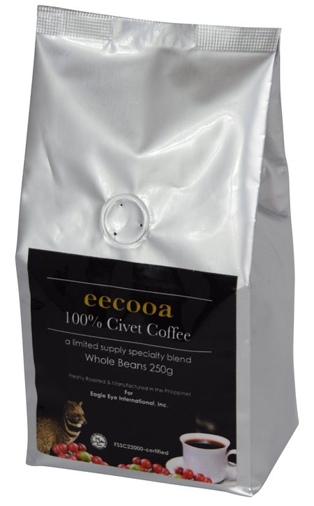 Кофе Ekua Civet в зернах Цивет Копи Лювак Арабика 250г