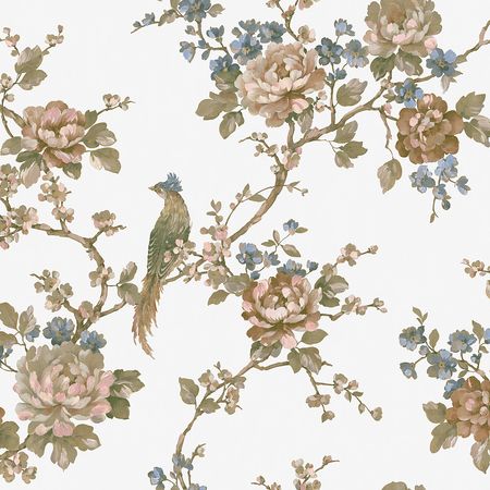 Обои Prima Italiana Ducale 80205 Винил на флизелине 1061005 БелыйРазноцветный ЦветыПтицы 5200₽
