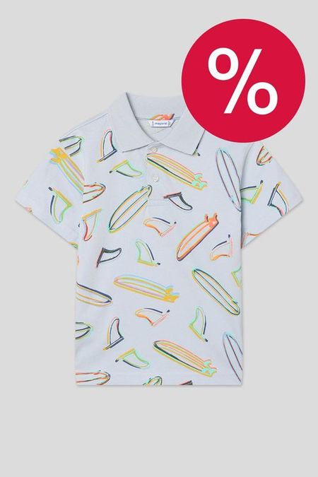 Поло хлопковое с принтом Mayoral 2090₽