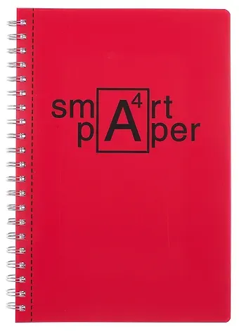 Тетрадь А4 80л кл. "Smart. Розовый" гребень, цветн.пластик с печатью, перфорация, вырубка под кольца, инд.уп.