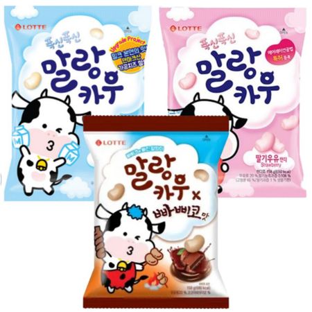 [Lotte] Жевательные конфеты «Корова Маланг» 158 г #Milk