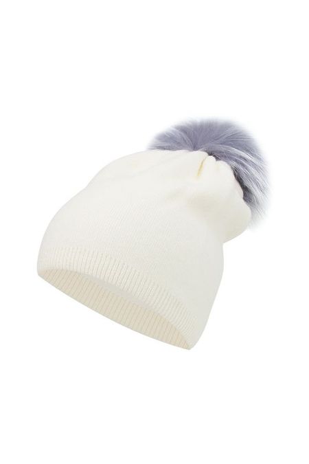 Шапка с меховым помпоном Silver Spoon Outdoor