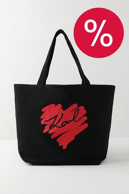 Сумка шоппер двусторонняя текстильная Hearts Karl Lagerfeld 7690₽
