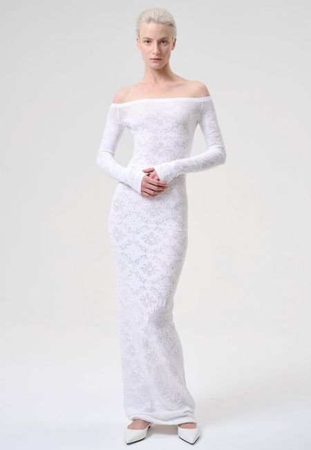 Платье ажурное белое SERAYA