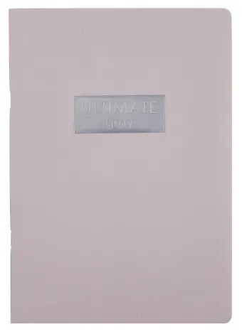 Тетрадь А4 48л кл. "Ultimate Gray" скрепка, мел.картон, выб.лак, печ.пантон, ламинация soft touch, тиснение фольгой