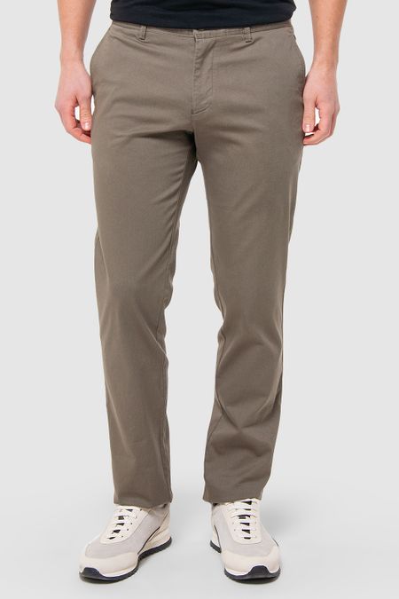 Брюки чинос хаки из хлопка 3990₽