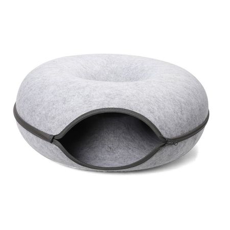 Triol лежанка для животных круглая из войлока quotВатрушка quot серая размер S - 500х500х200мм 1494₽