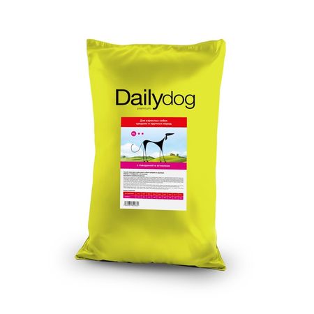Dailydog сухой корм собак средних и крупных пород с ГОВЯДИНОЙ и ЯГНЕНКОМ 6127₽