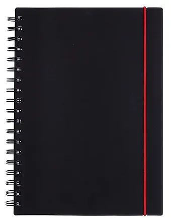 Тетрадь А4- 120л кл. "Favorite Black. No 4" пласт.обл., спираль, разделители, резинка