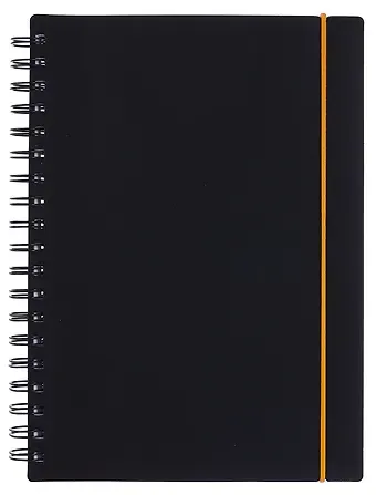 Тетрадь А4- 120л кл. "Favorite Black. No 1" пласт.обл., спираль, разделители, резинка