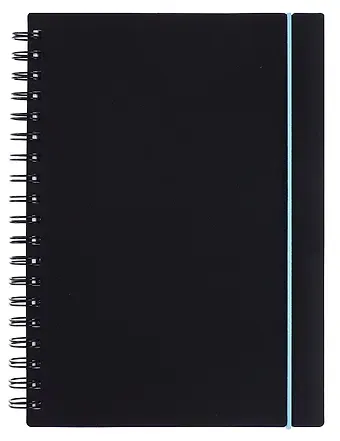 Тетрадь А4- 120л кл. "Favorite Black. No 3" пласт.обл., спираль, разделители, резинка
