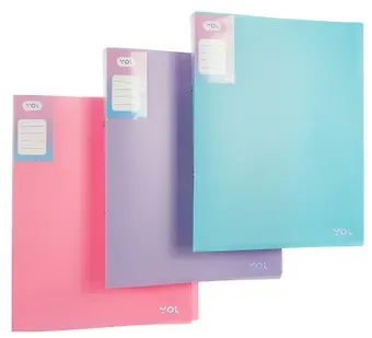 Папка 2кольца А4 40мм "Pastel" пластик 0,7мм, Yoi