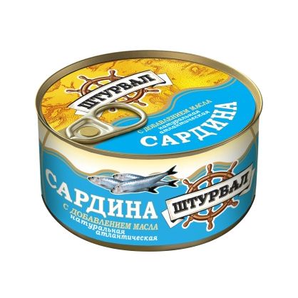 Сардина натуральная Штурвал Д/М ключ 185 г