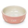 керамика розовая с рисунком CAT 13,5x5см