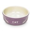 керамика фиолетовая с рисунком CAT 13,5x5см