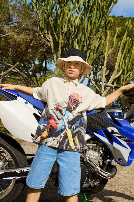 Рубашка хлопковая с принтом Molo 5572₽