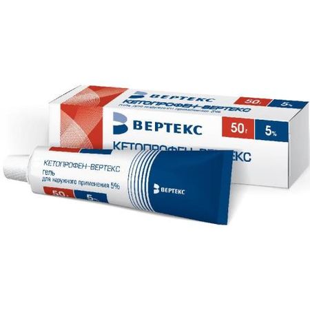 КЕТОПРОФЕН ВЕРТЕКС гель 5% туба 50 гр