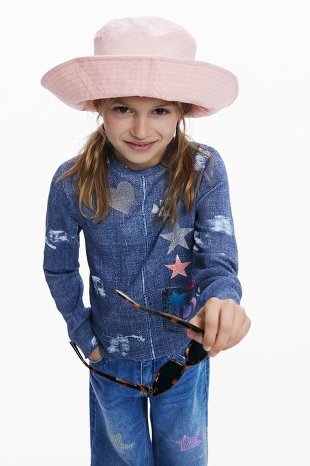 Лонгслив хлопковый с принтом Desigual 2250₽