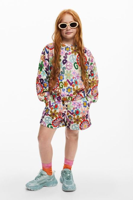 Свитшот хлопковый с принтом Desigual 4192₽