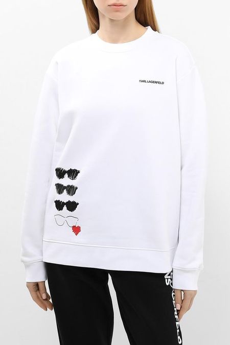 Свитшот хлопковый с принтом Karl Lagerfeld 12690₽