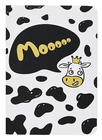 Записная книжка А7 30л кл. "Коровка" сшивка, тонир.блок