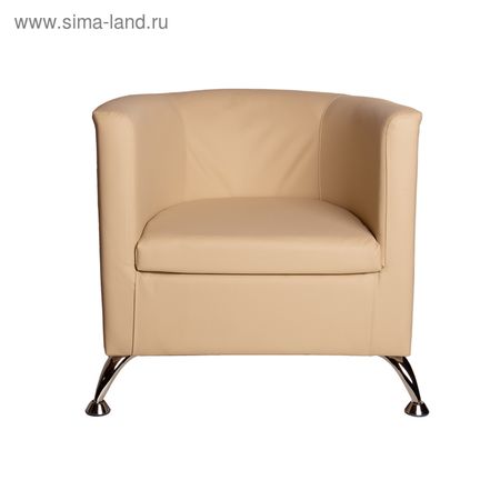 Кресло мягкое «Марс», 660×710×650 мм, экокожа, цвет бежевый