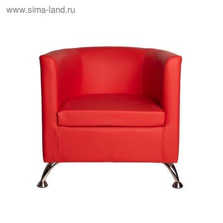 Кресло мягкое «Марс», 660×710×650 мм, экокожа, цвет красный