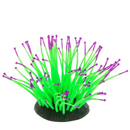 Gloxy флуоресцентная аквариумная декорация морской анемон зеленый 95х85х9 см 474₽