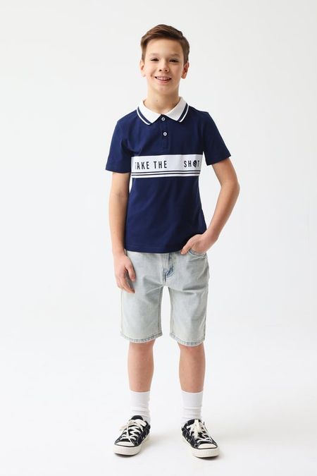 Поло хлопковое с полосой Smena 615₽