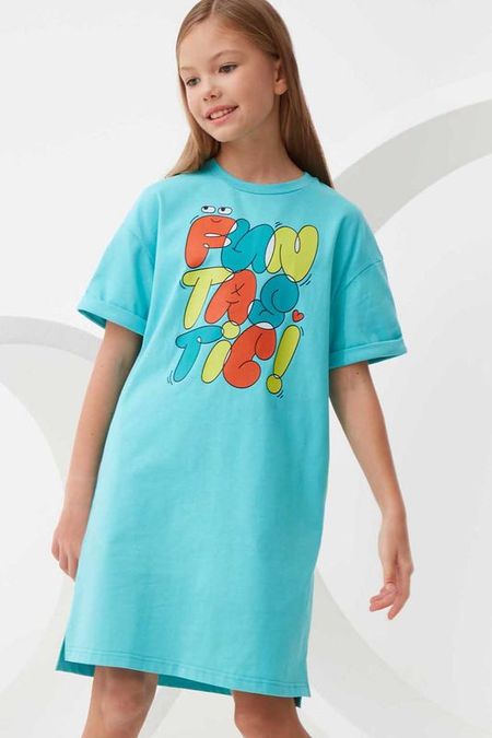 Платье хлопковое с принтом Smena 652₽