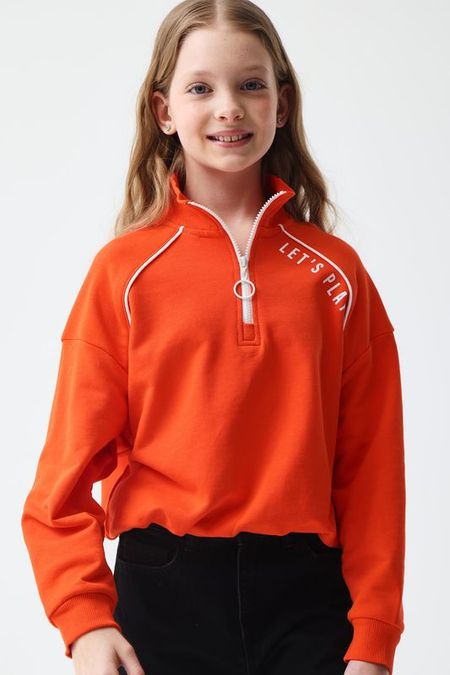 Свитшот хлопковый с воротником на молнии Smena 952₽