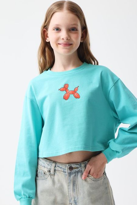 Свитшот хлопковый укороченный Smena 637₽