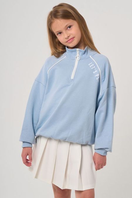 Свитшот хлопковый с воротником на молнии Smena 1057₽