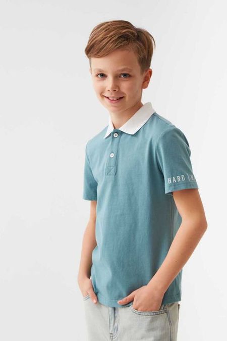 Поло хлопковое с принтом Smena 615₽