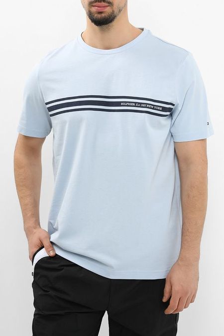 Футболка хлопковая с логотипом Tommy Hilfiger 6190₽