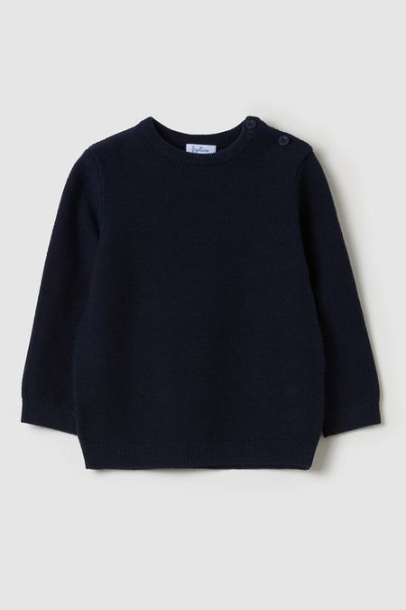 Джемпер хлопковый с воротником на пуговицах Fagottino 780₽