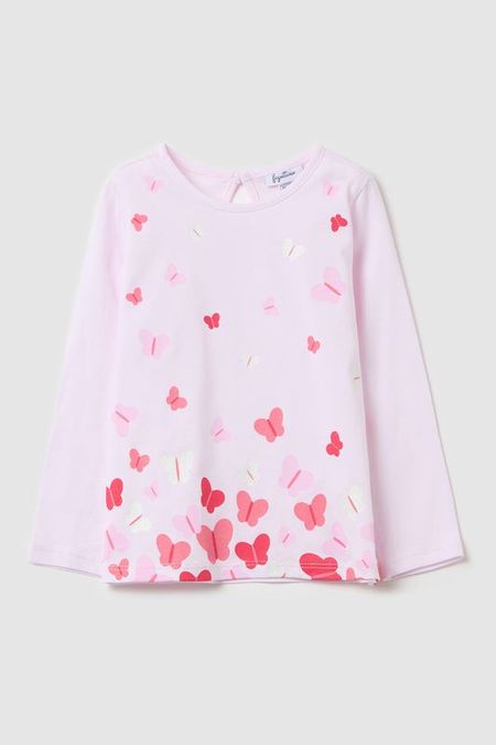 Лонгслив хлопковый с принтом Fagottino 465₽