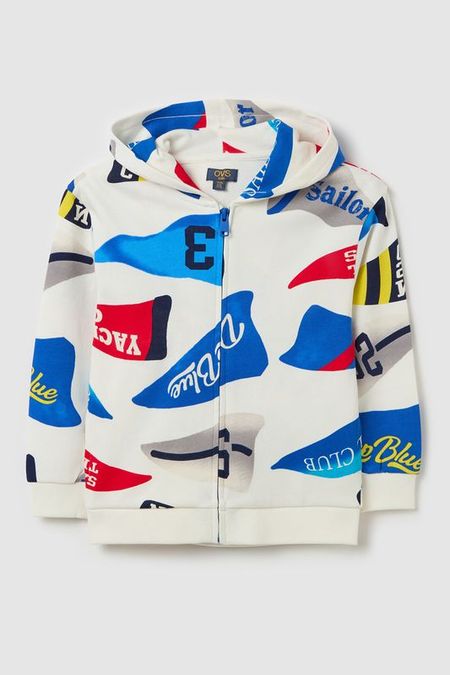 Толстовка хлопковая на молнии с принтом OVS 1567₽