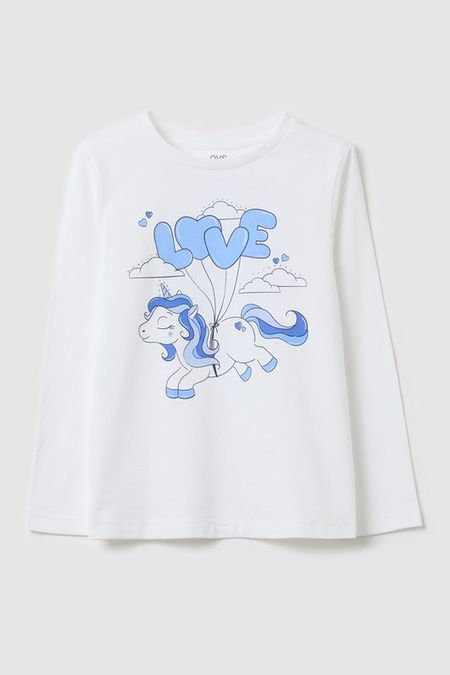 Лонгслив хлопковый с принтом OVS 517₽