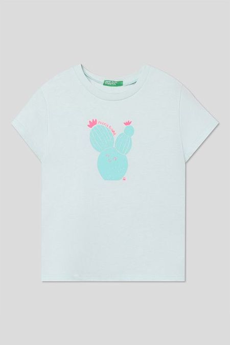 Футболка хлопковая с принтом Benetton 832₽