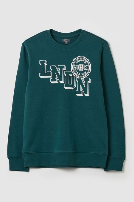 Свитшот хлопковый с принтом OVS 990₽