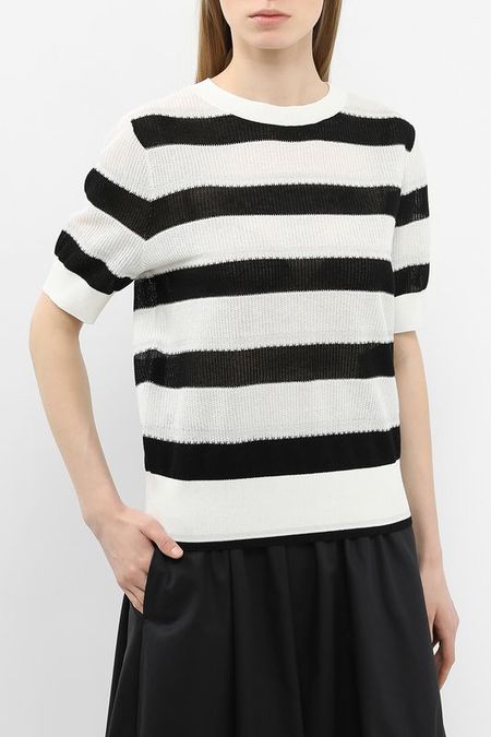 Джемпер хлопковый с коротким рукавом в полоску Auranna 3667₽