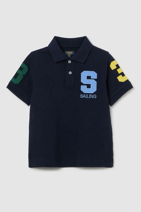 Поло хлопковое с принтом OVS 1147₽