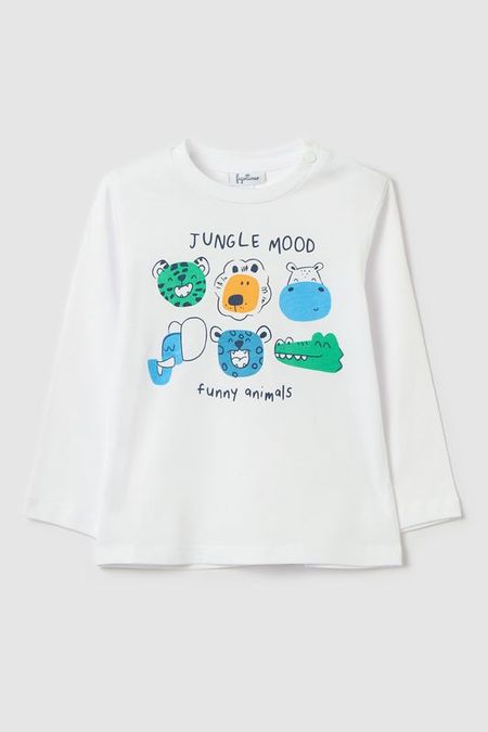 Лонгслив хлопковый с принтом Fagottino 517₽