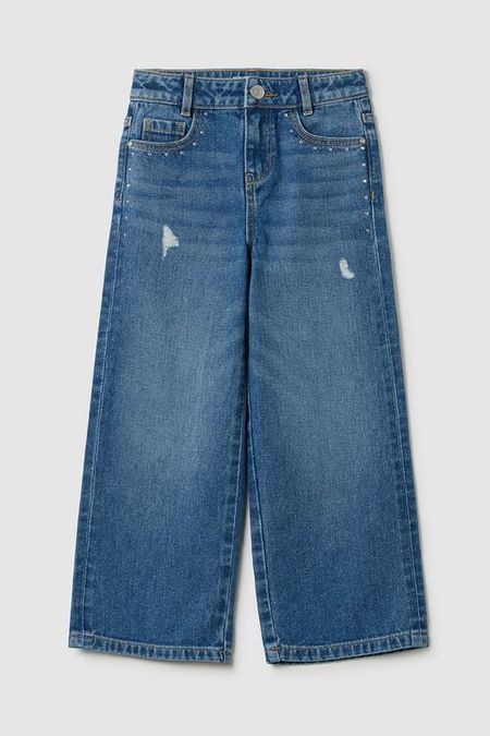 Джинсы с потертостями и стразами Republic of Denim 1567₽